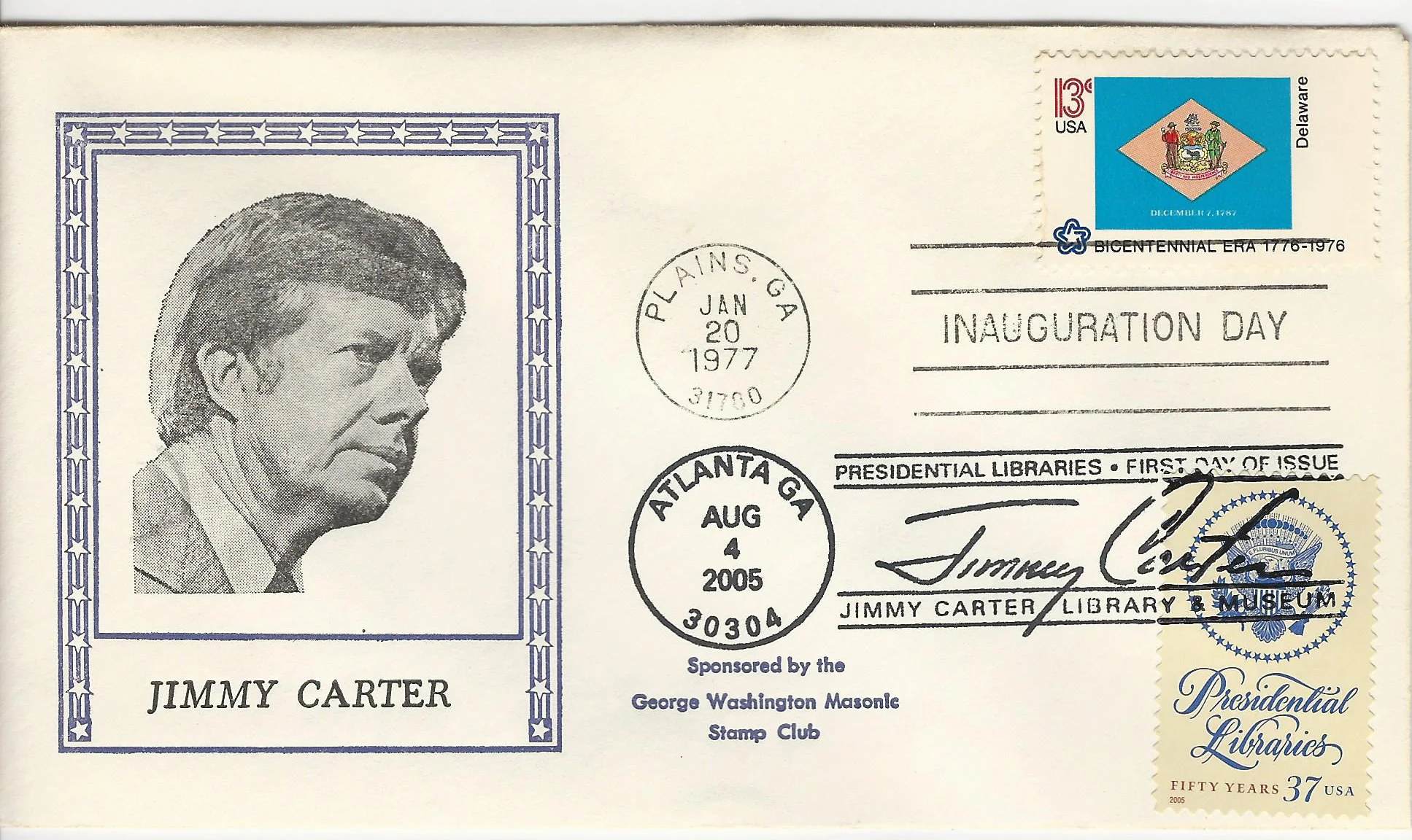 Inauguration Jimmy Carter Postmark #1: Washington, DC —&hellip;